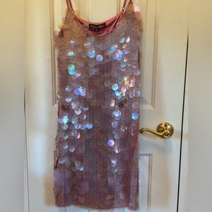 Adrianna Papell Pink Sequin Dress